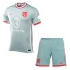 Officiële Voetbalshirt + Korte Broek Atlético Madrid Uit 2024-25 - Kids